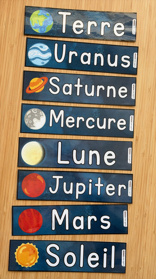 Mots imagés à tracer - Espace et environnement