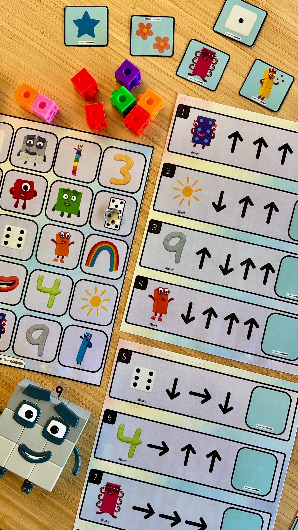 Jeu de directions - Numberblocks