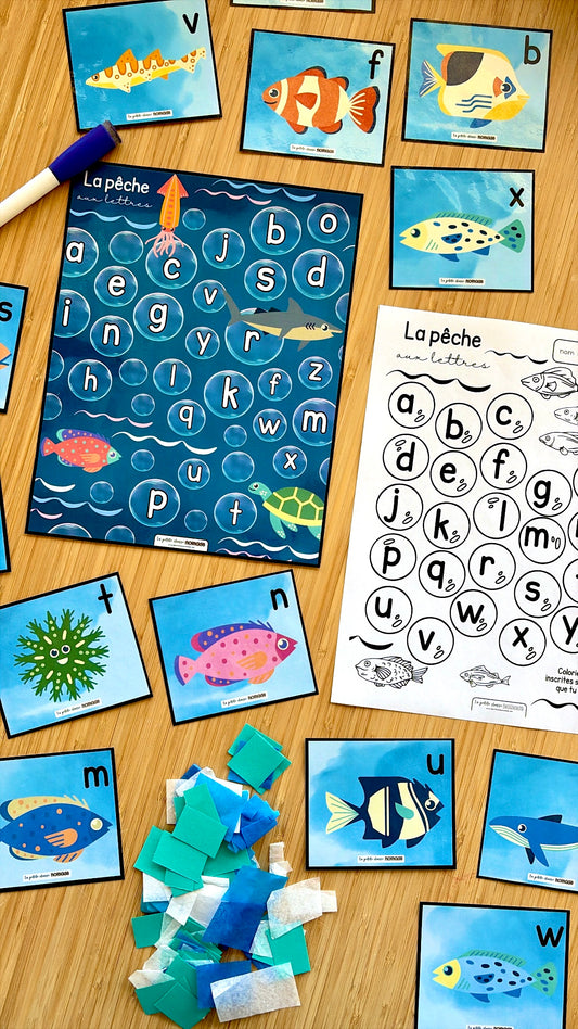 Atelier - Pêche aux lettres - Pirates et océan