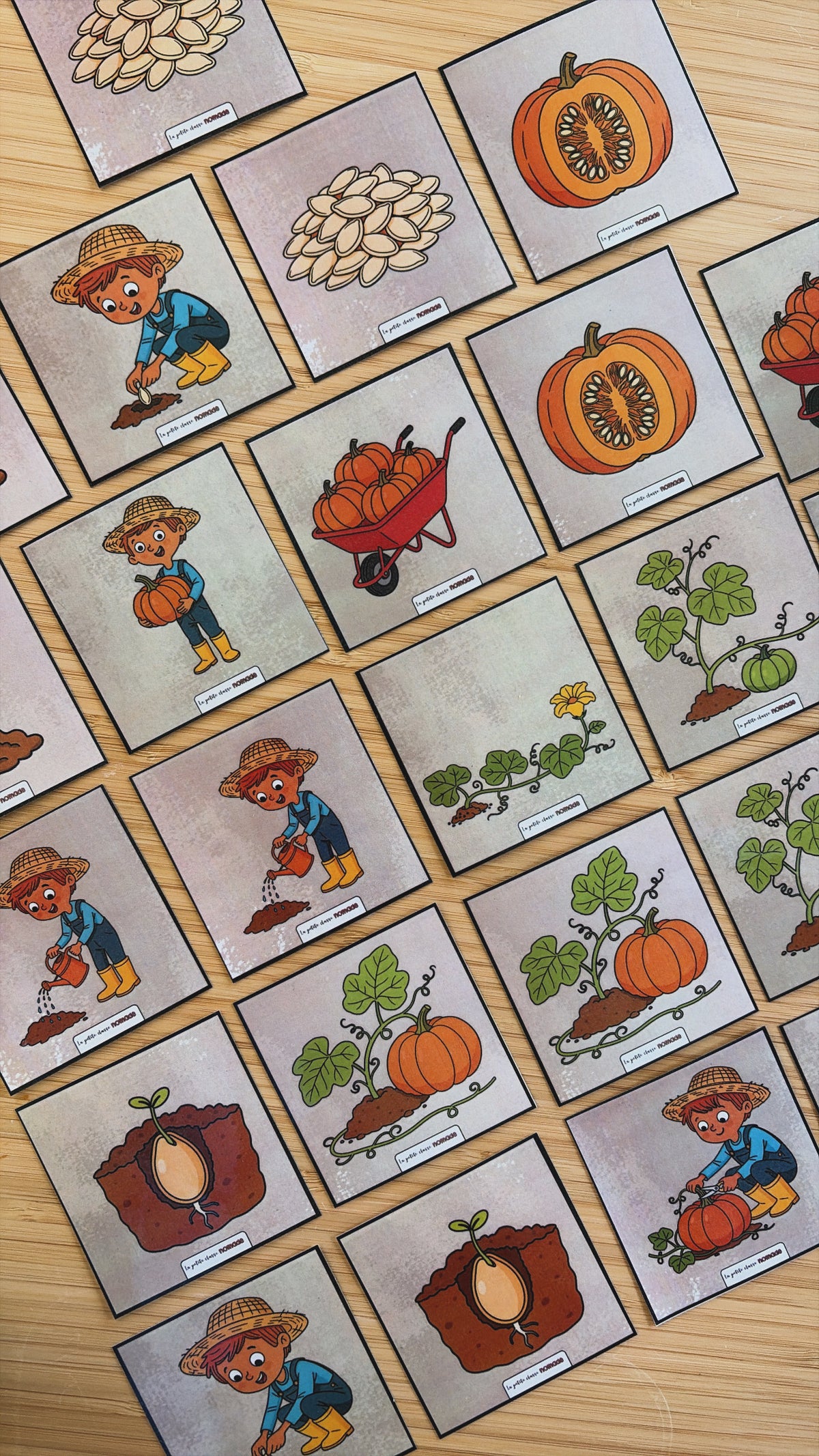 Jeu de mémoire - Les citrouilles