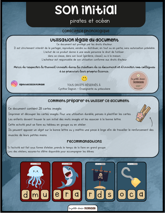 Atelier - Son initial - Pirates et océan
