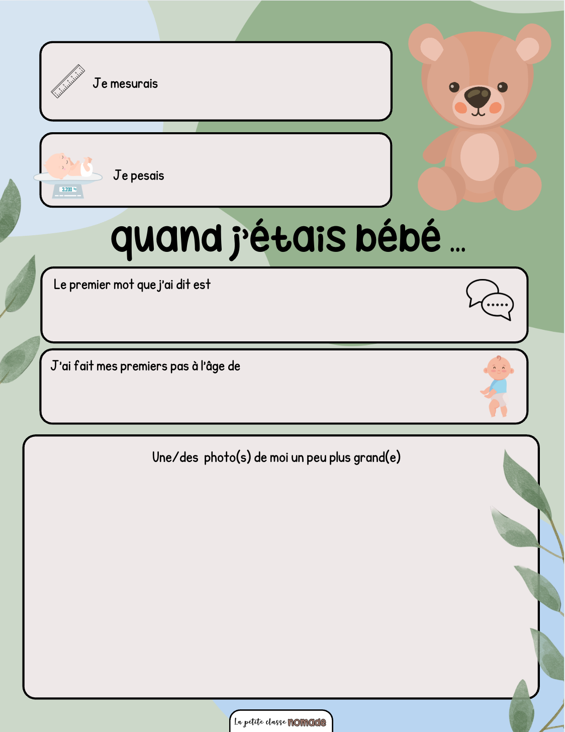 Présentation - Histoire de ma naissance