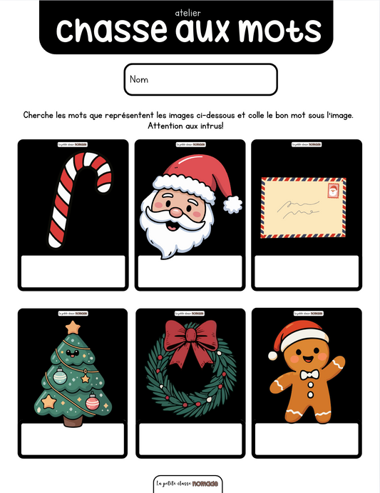 Atelier - Chasse aux mots de Noël