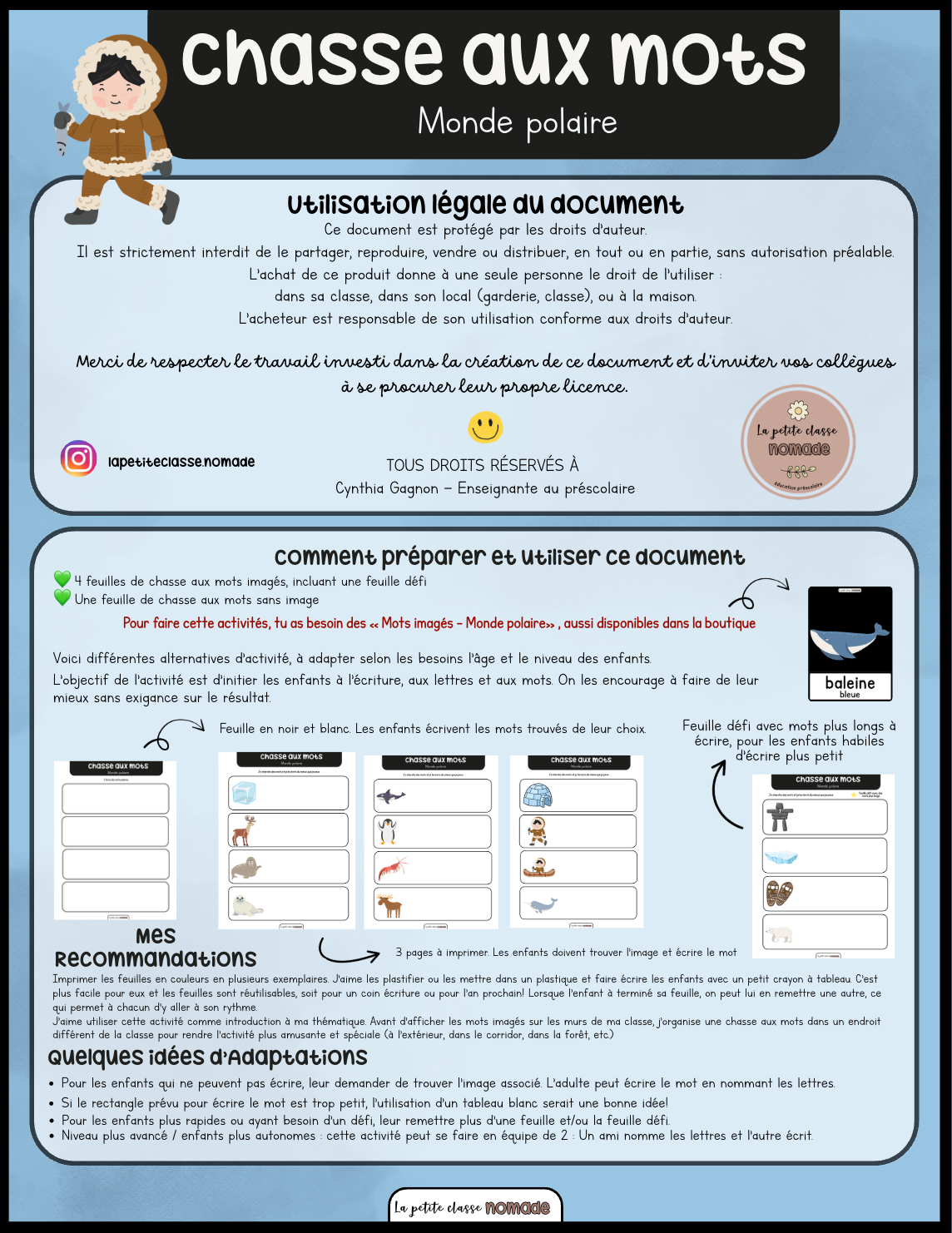 Chasse aux mots - Monde polaire