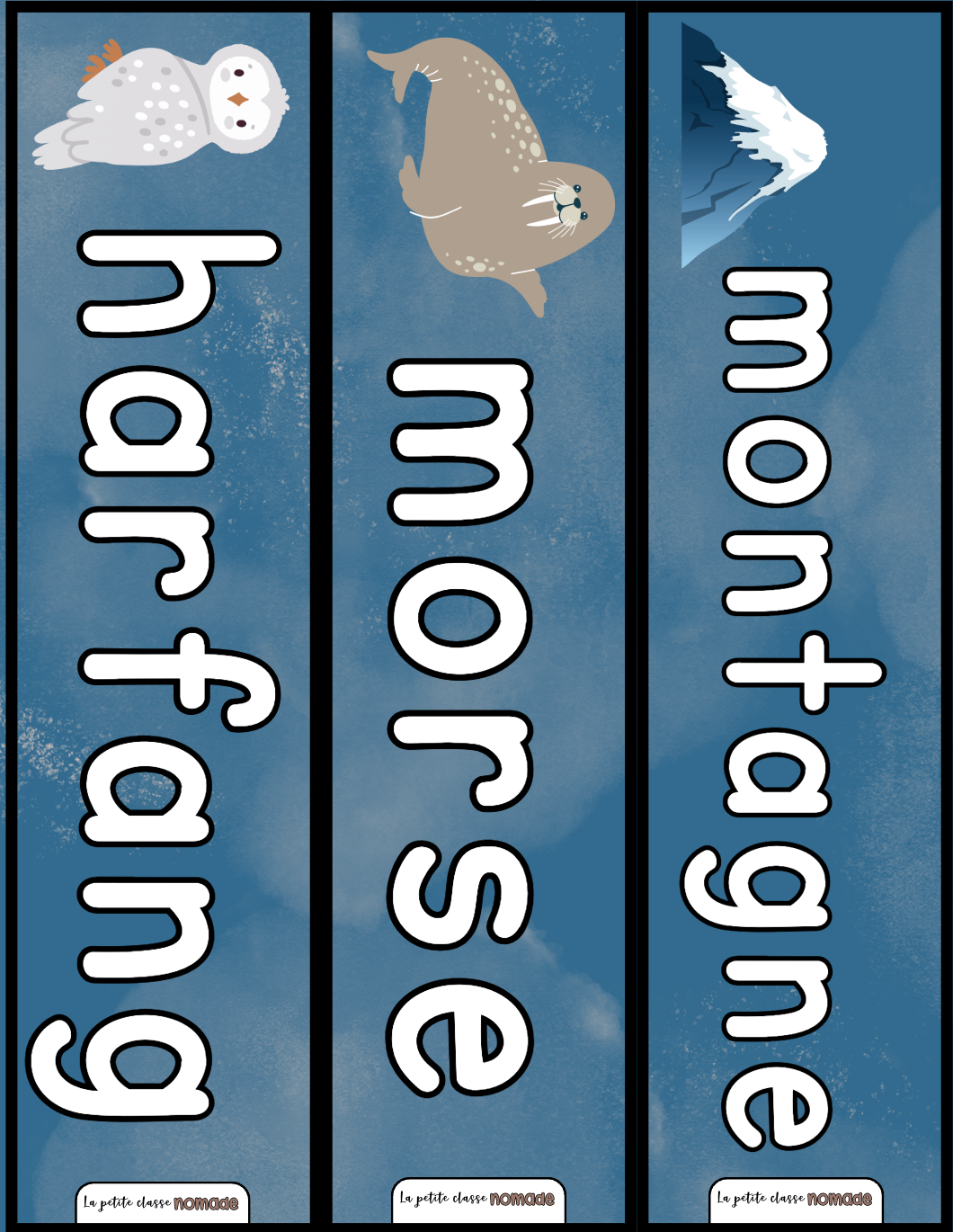 Mots imagés à tracer - Monde polaire