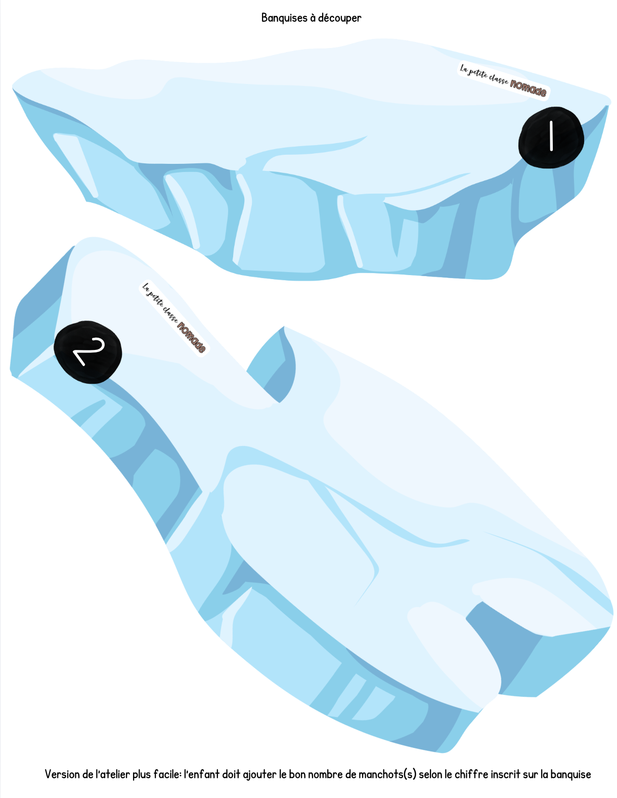 Atelier dénombrement manchots-banquises