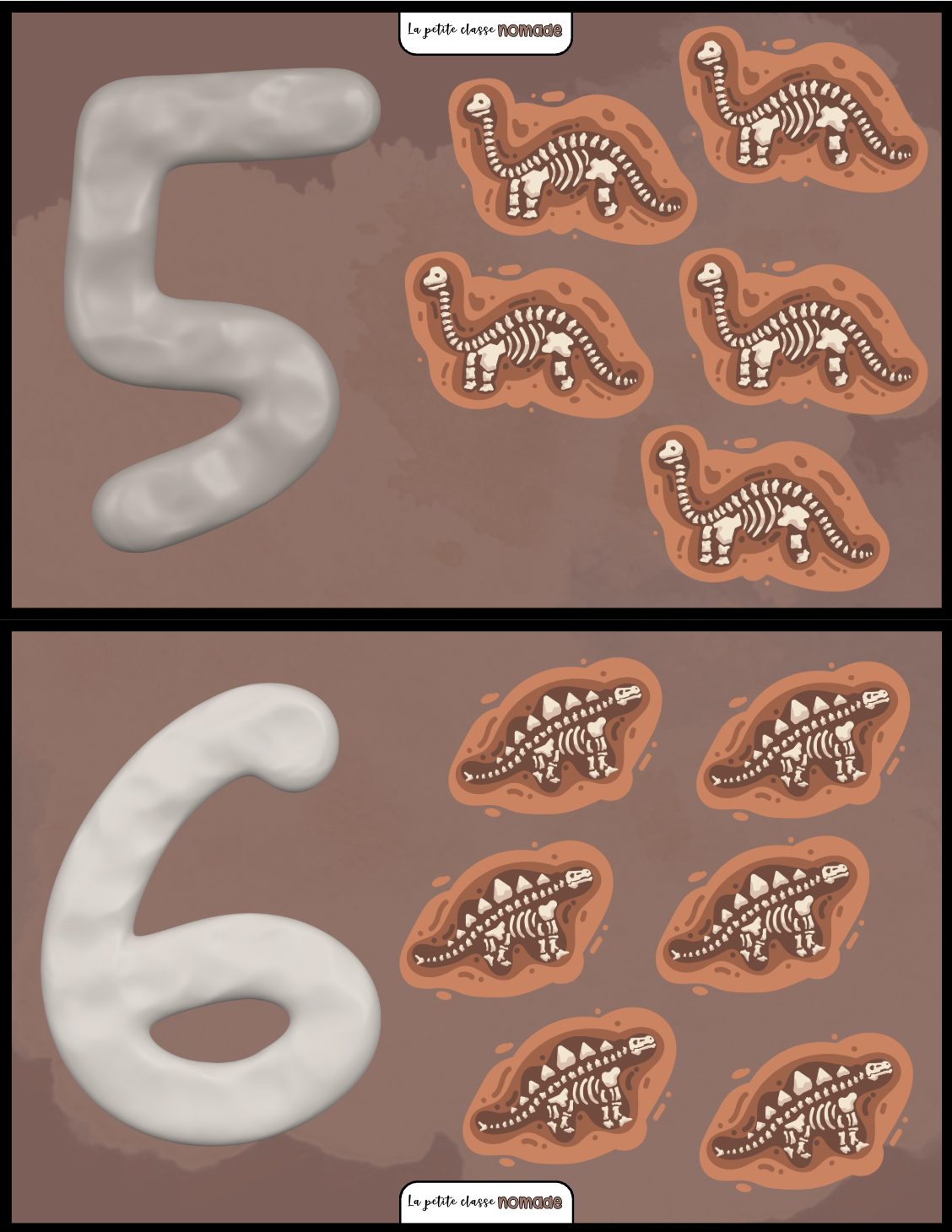 Atelier - Chiffres et pâte à modeler dinosaures