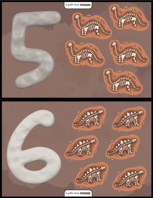 Atelier - Chiffres et pâte à modeler dinosaures
