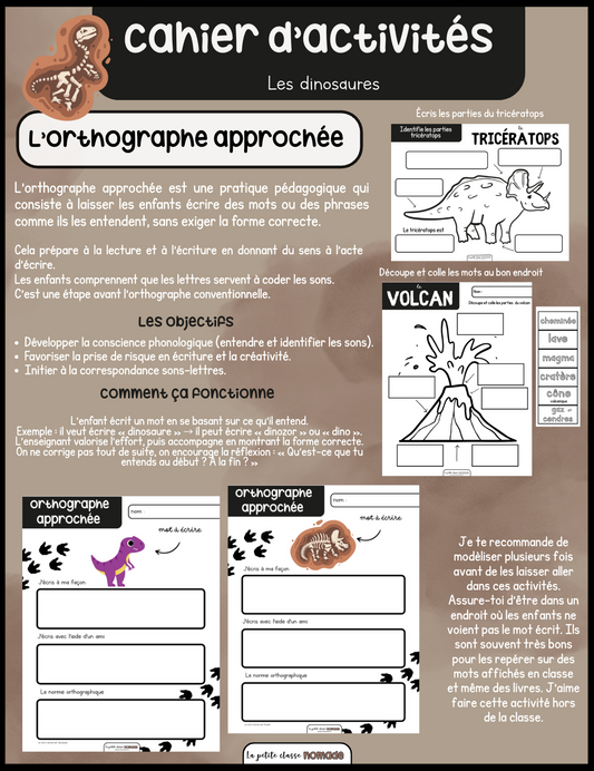 Cahier d'activités - Les dinosaures