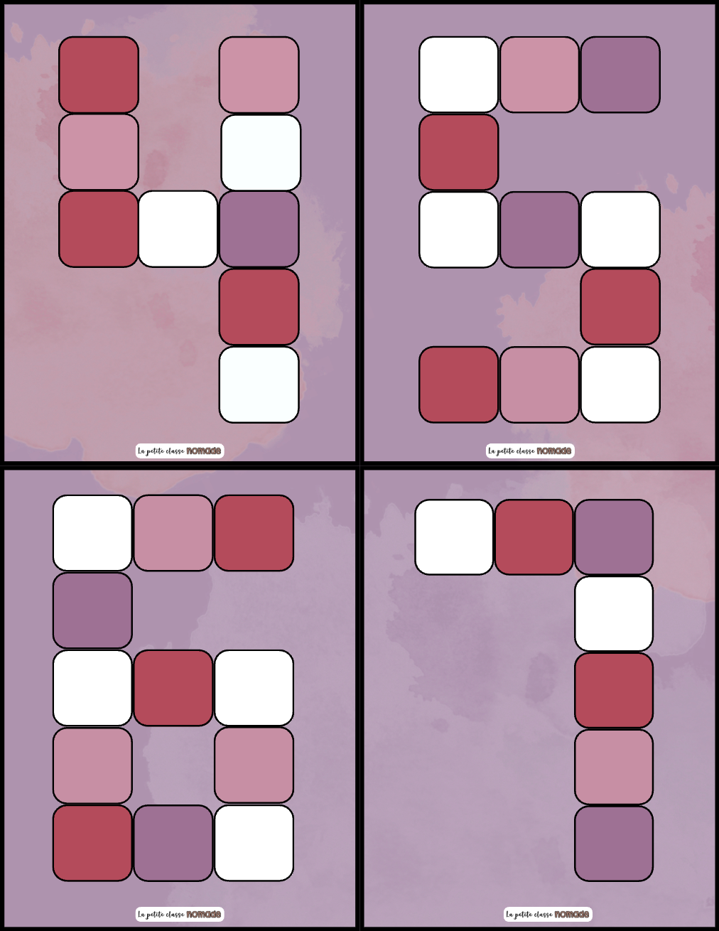 Chiffres en blocs - St-Valentin