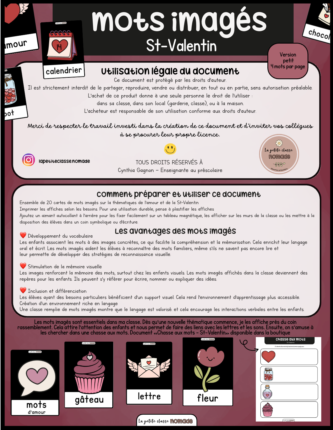 Mots imagés St-Valentin