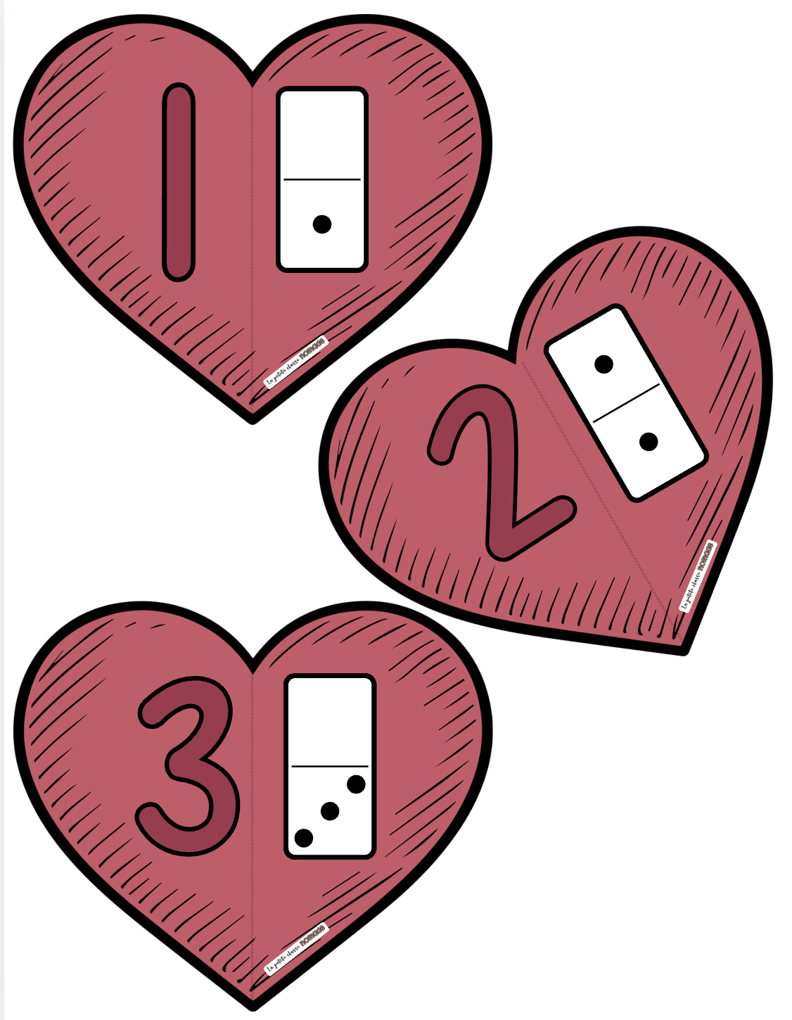 Atelier - Coeurs et dominos - St-Valentin