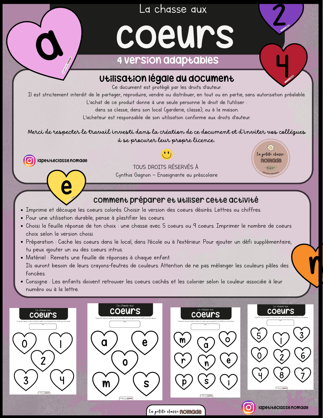 La chasse aux coeurs - St-Valentin