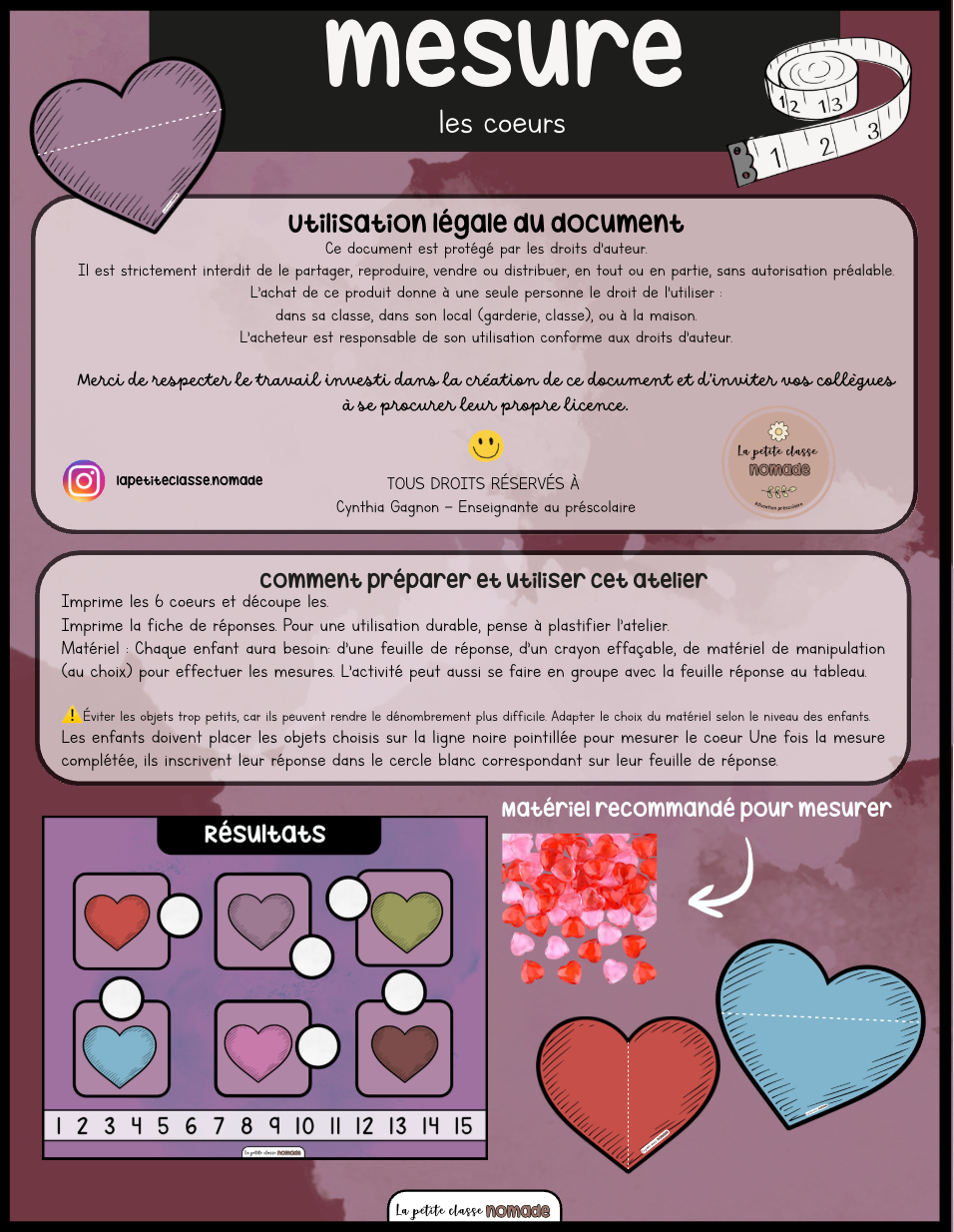 Atelier de mesure - St-Valentin