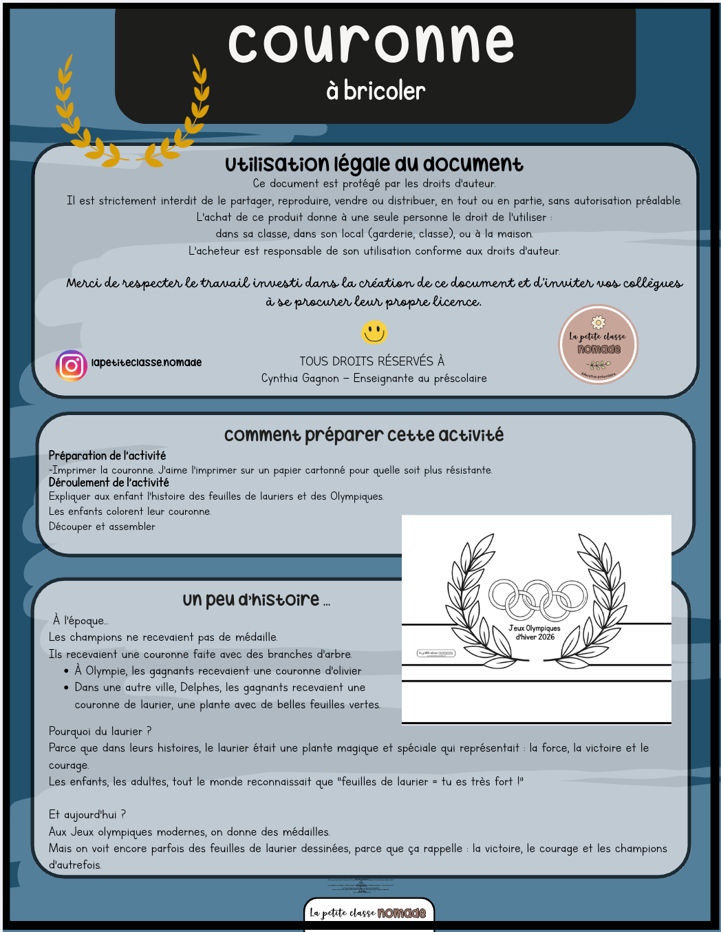 Couronne à bricoler - Olympiques