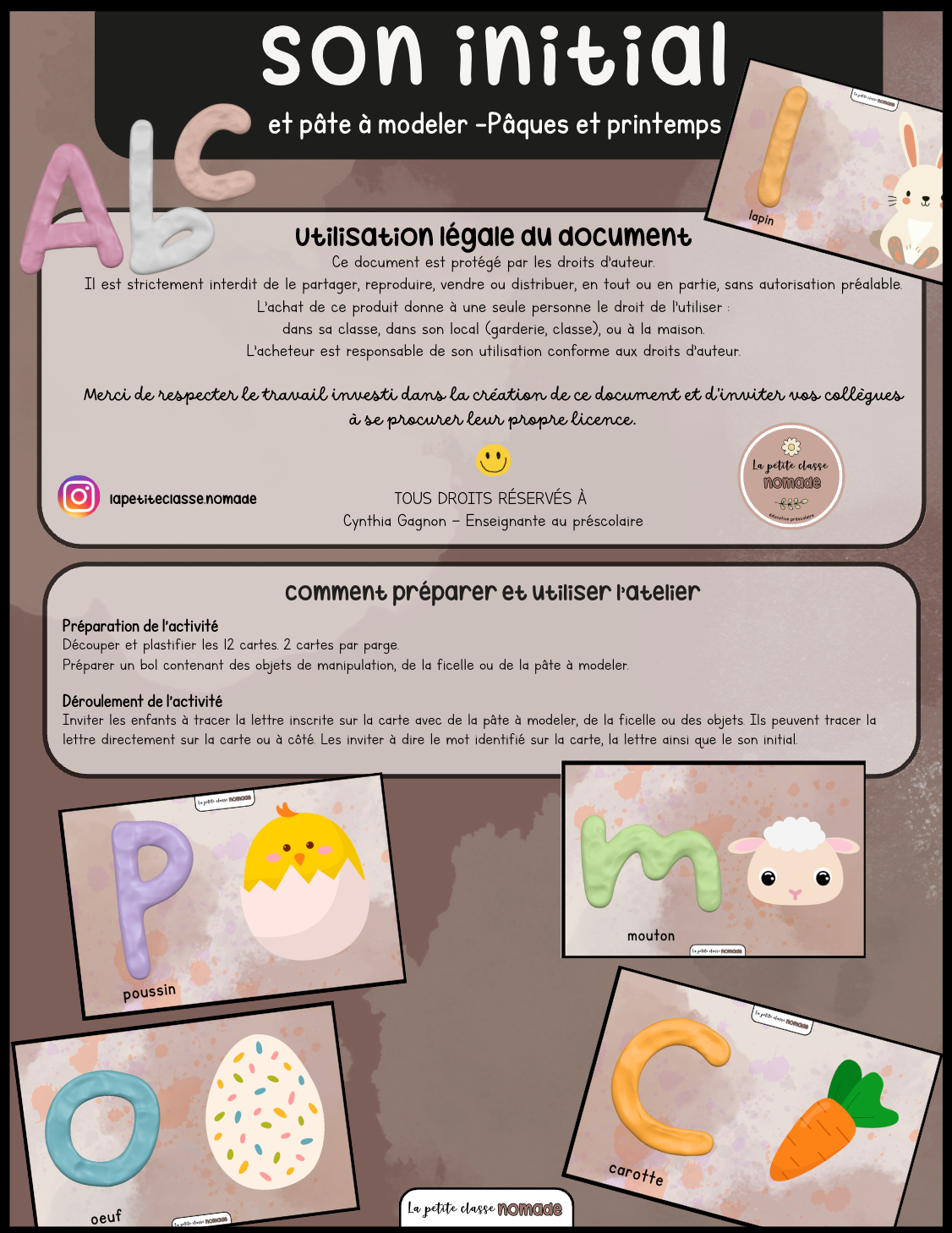 Atelier son initial et pâte à modeler - Pâques et printemps