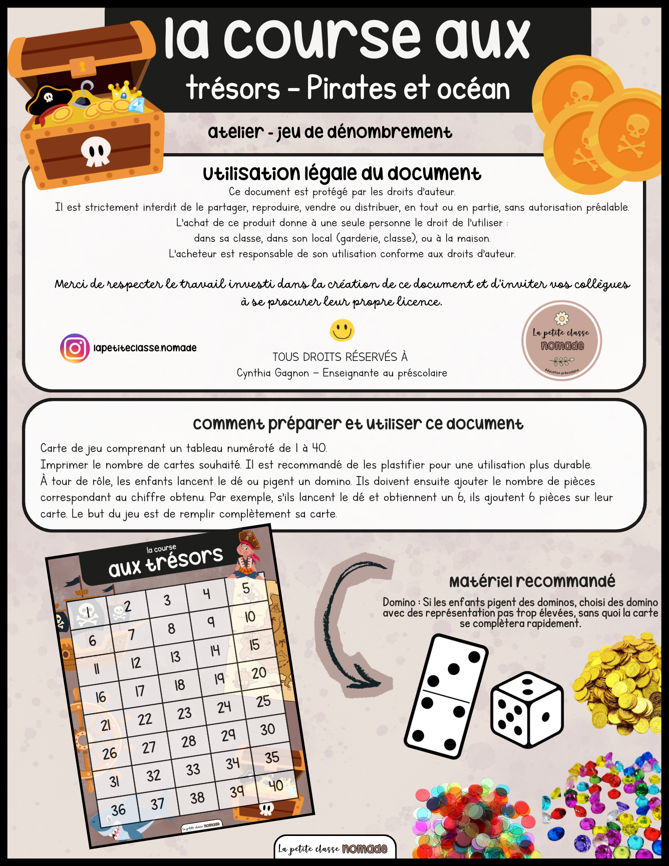 Course aux trésors - Pirates
