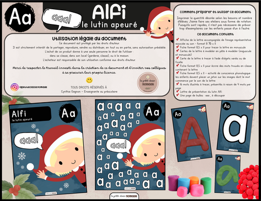 Ensemble - Ateliers de lettres thématique Noël - Aa, Ee, Uu, Oo, Cc