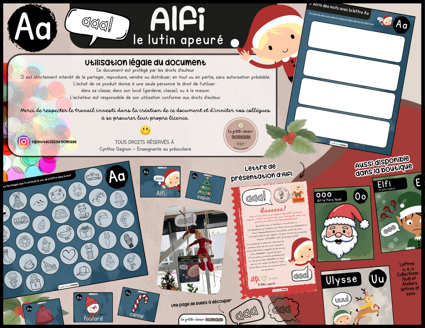 Lettre Aa - Alfi le lutin apeuré