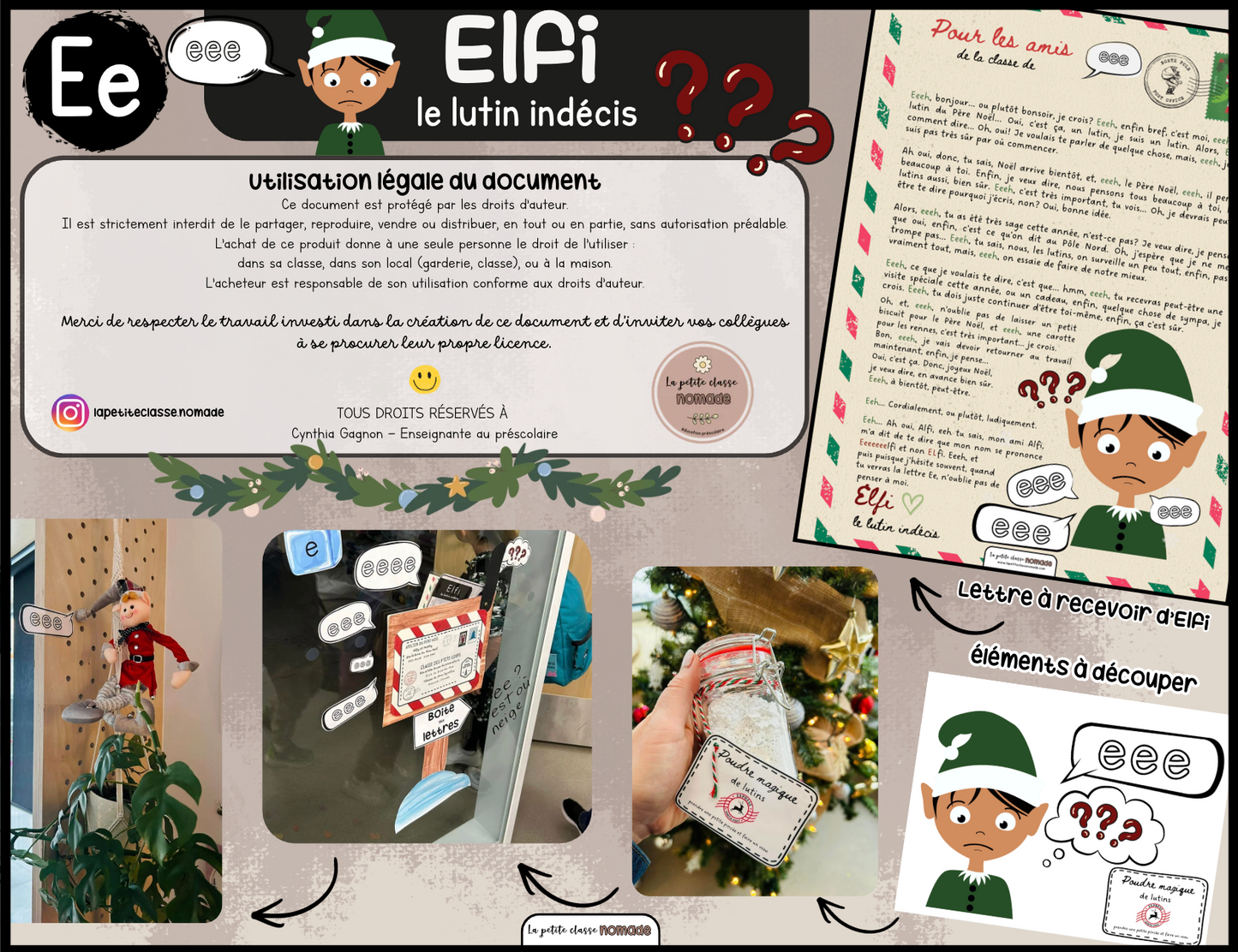 Lettre Ee - Elfi le lutin indécis