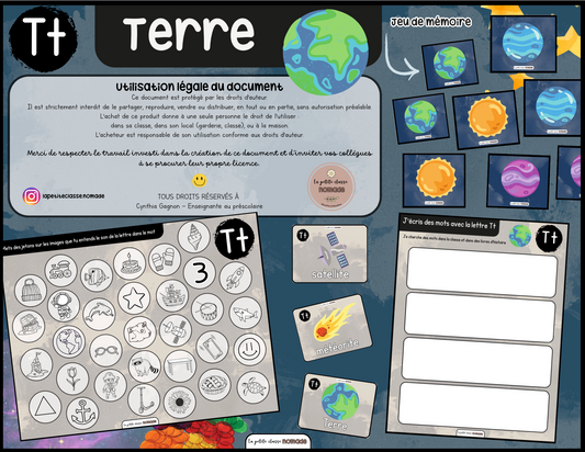 Lettre Tt - Terre