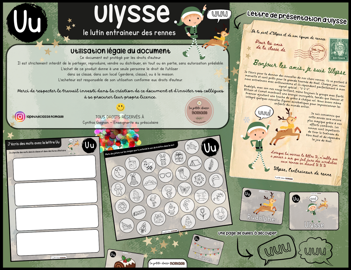 Lettre Uu - Ulysse le lutin