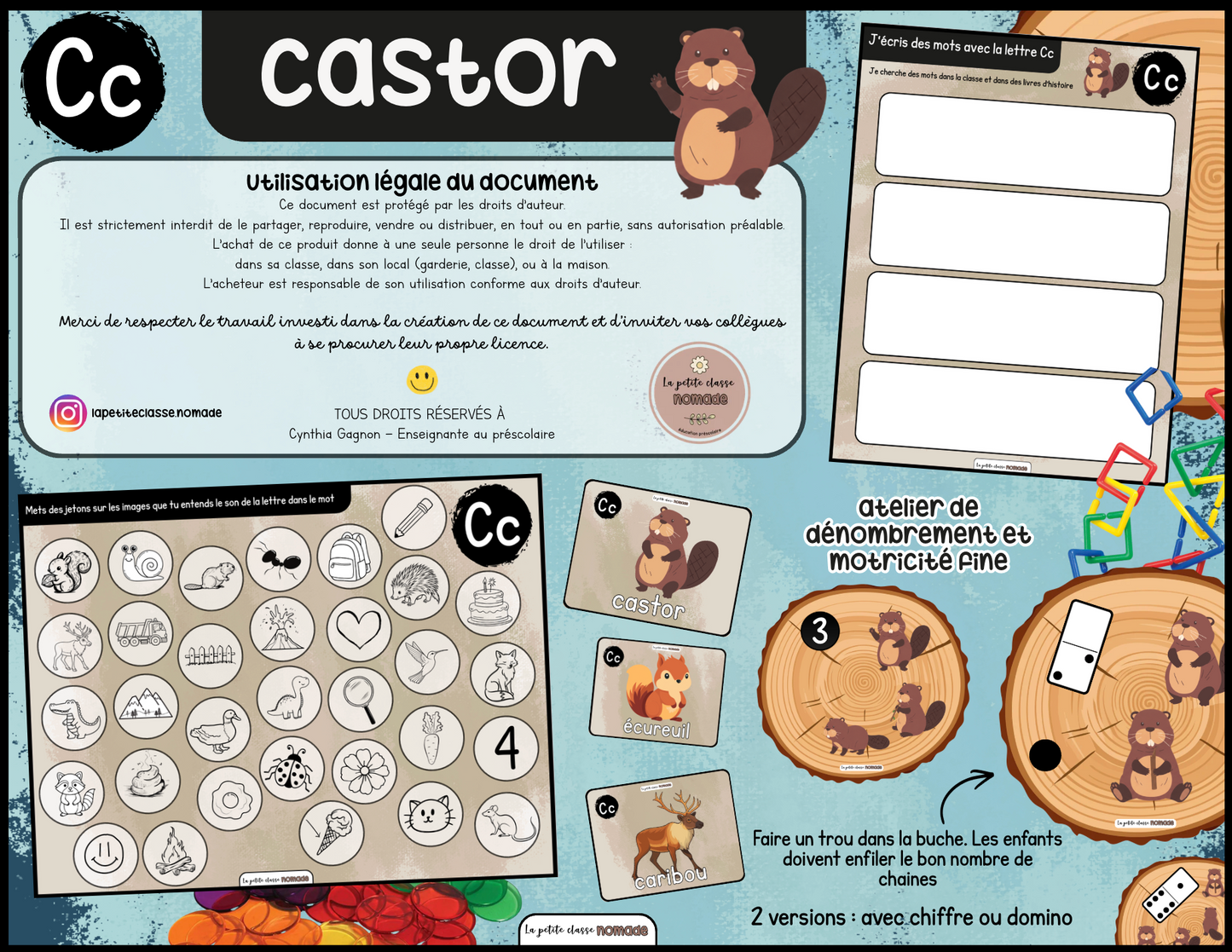 Lettre Cc - Castor