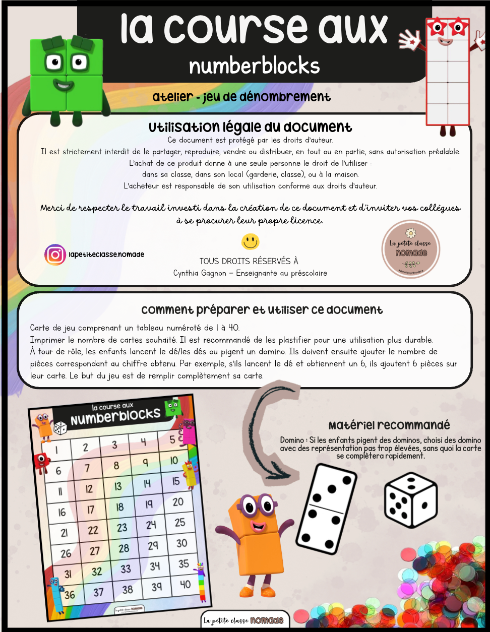 La course aux numberblocks