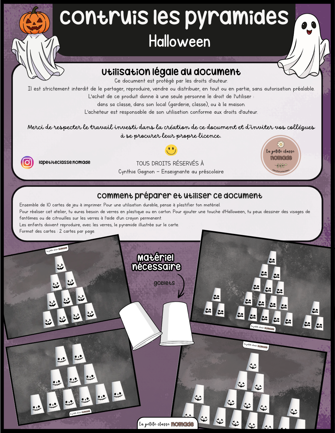 Construis les pyramides - Halloween