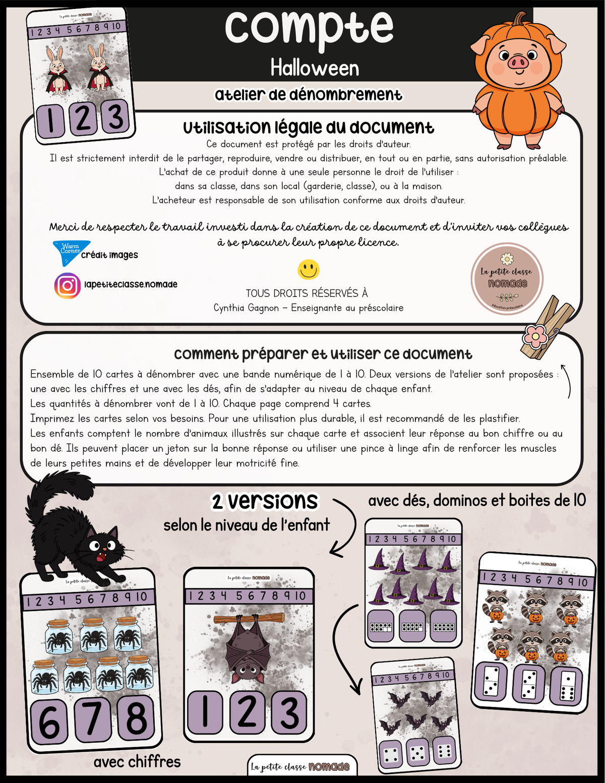 Cartes - Compte Halloween