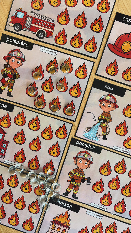 Retrouve les lettres - Pompiers