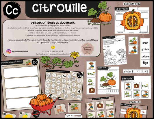 Lettre Cc - Citrouille