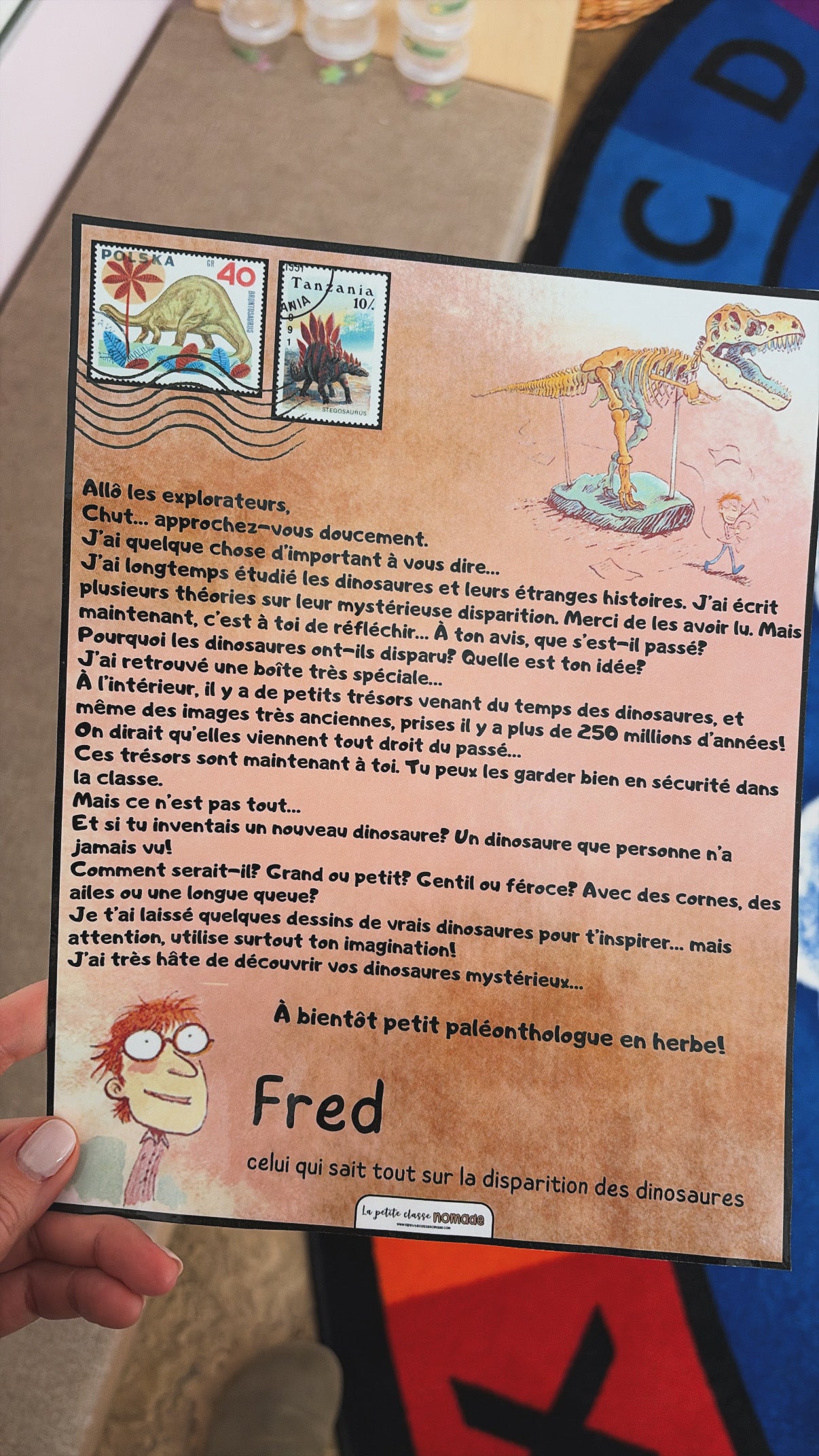 Ensemble - Ateliers de lettres thématique Dinosaures - Dd, Ff, Mm, Ss, Vv