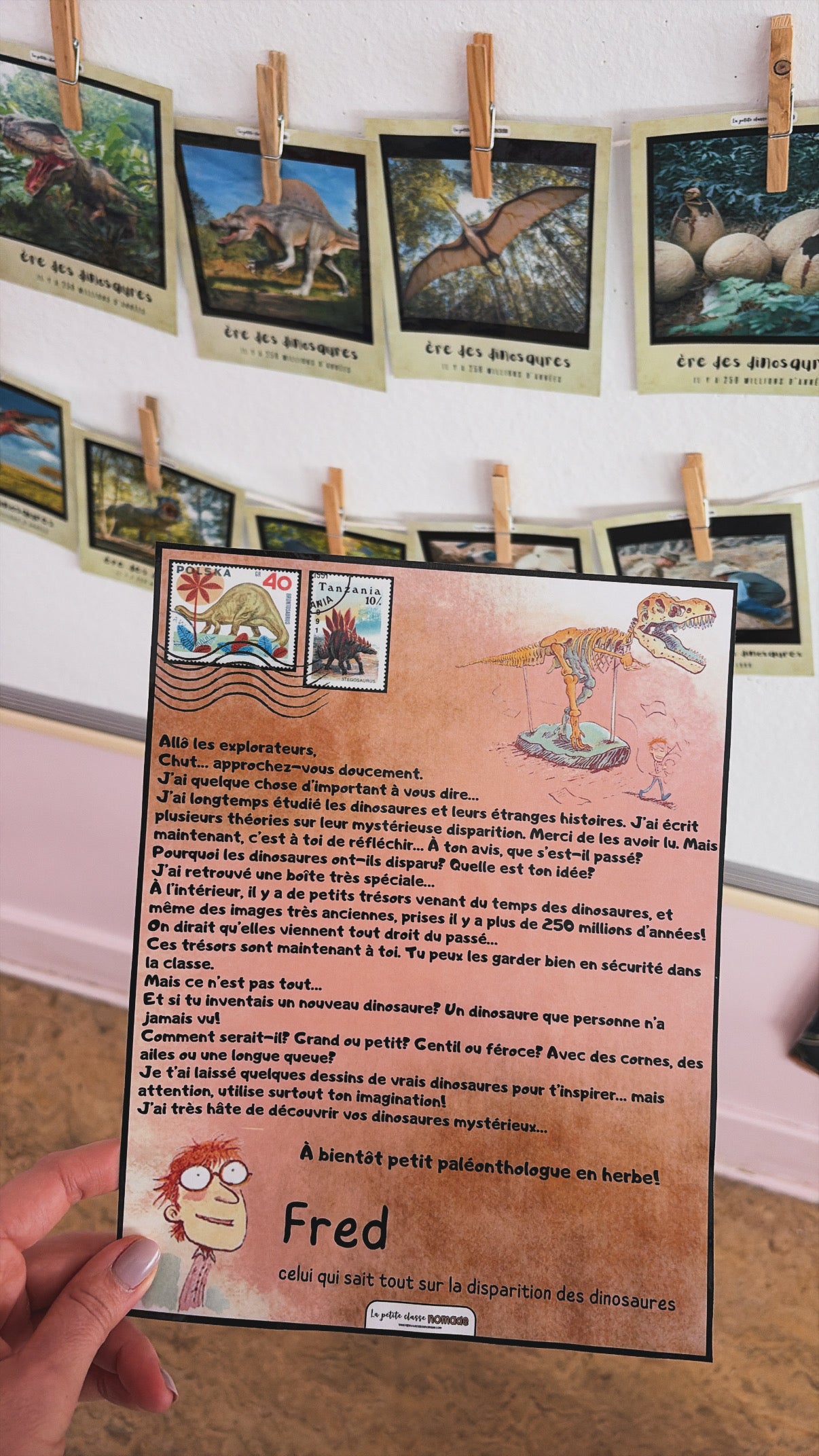 Activité littérature : Fred qui sait tout sur la disparition des dinosaures