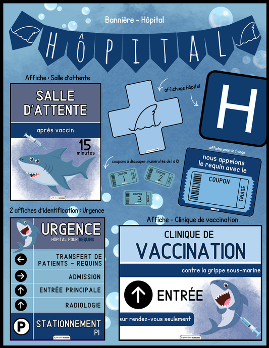 Ensemble - Hôpital de requins et activités/ateliers