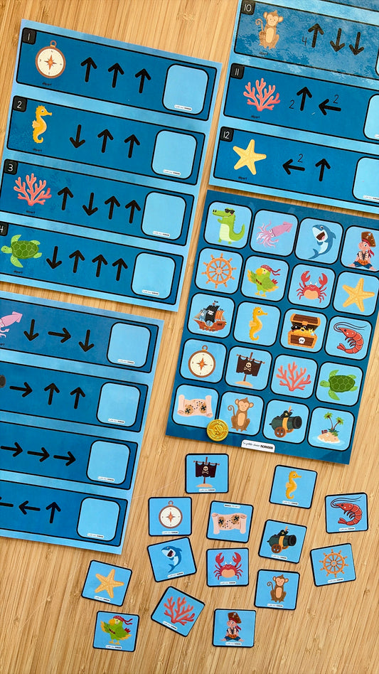 Atelier - Jeu de directions - Pirates et océan