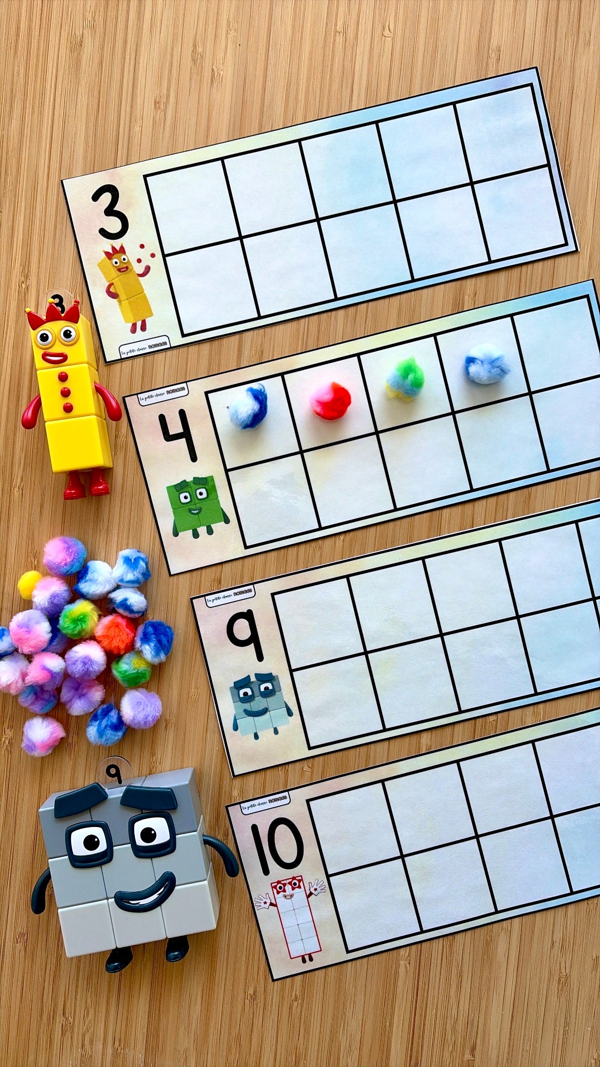 Ensemble de 8 activités-ateliers des Numberblocks