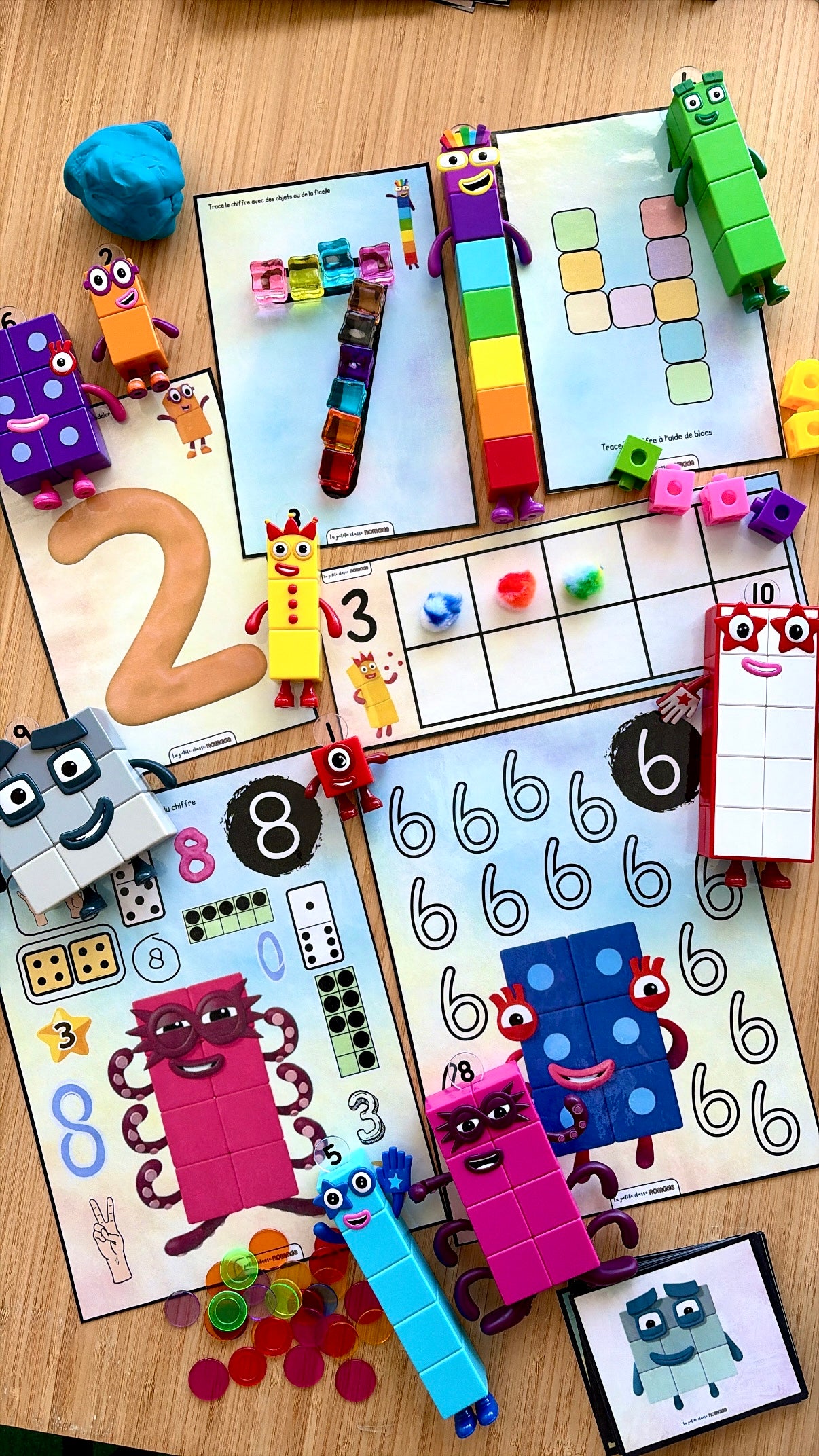Ensemble de 8 activités-ateliers des Numberblocks