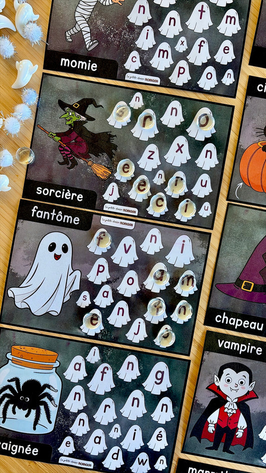 Retrouve les lettres - Halloween