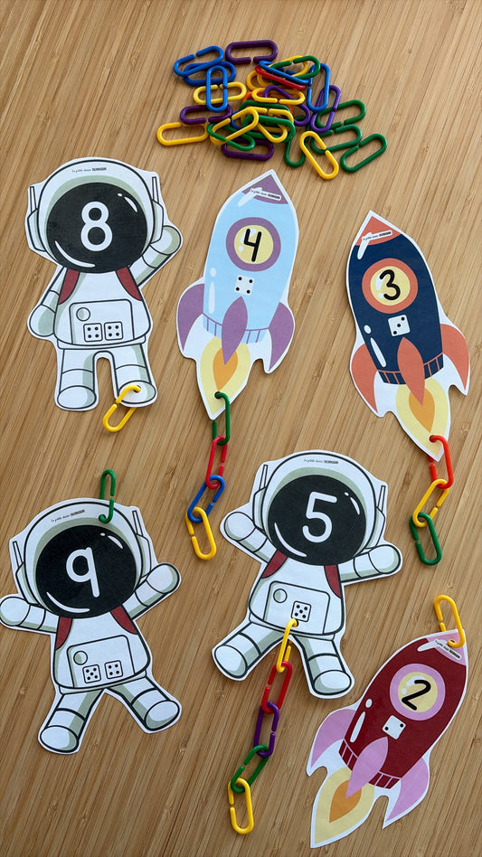 Atelier de dénombrement - Astronautes - fusées