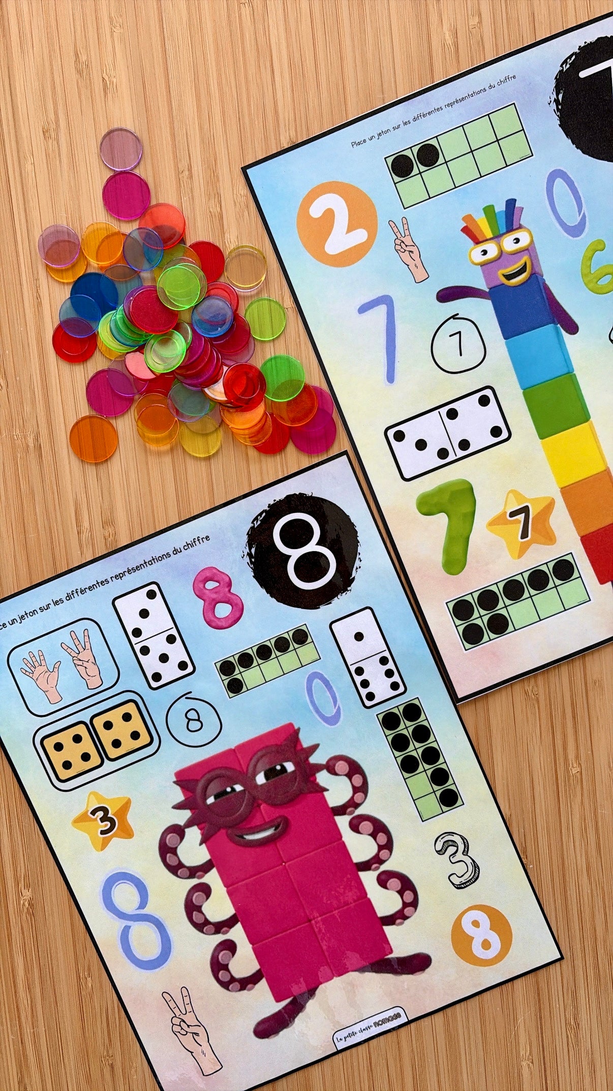 Ensemble de 8 activités-ateliers des Numberblocks