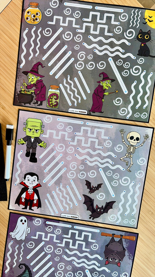 Tracés de préécriture - Halloween