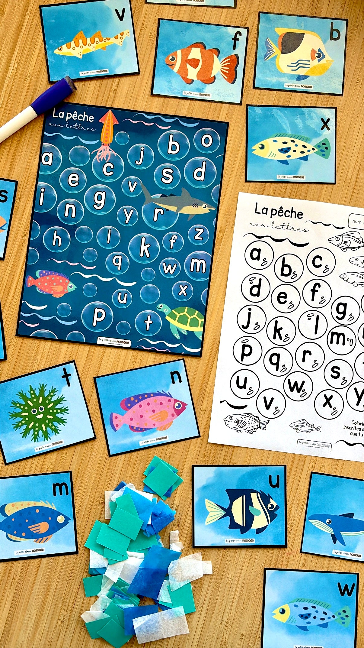 Atelier - Pêche aux lettres - Pirates et océan