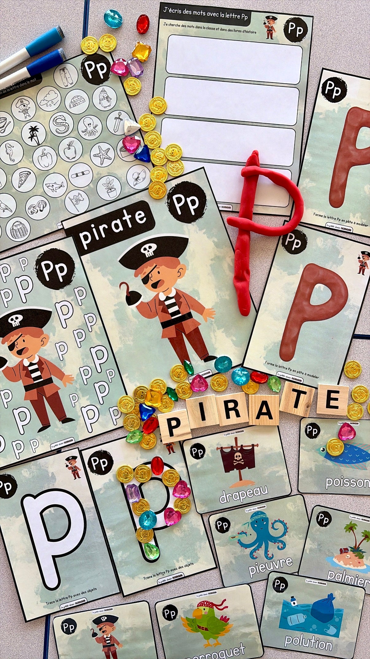Ensemble - Ateliers de lettres thématique Pirates - Cc, Mm, Pp, Rr, Nn