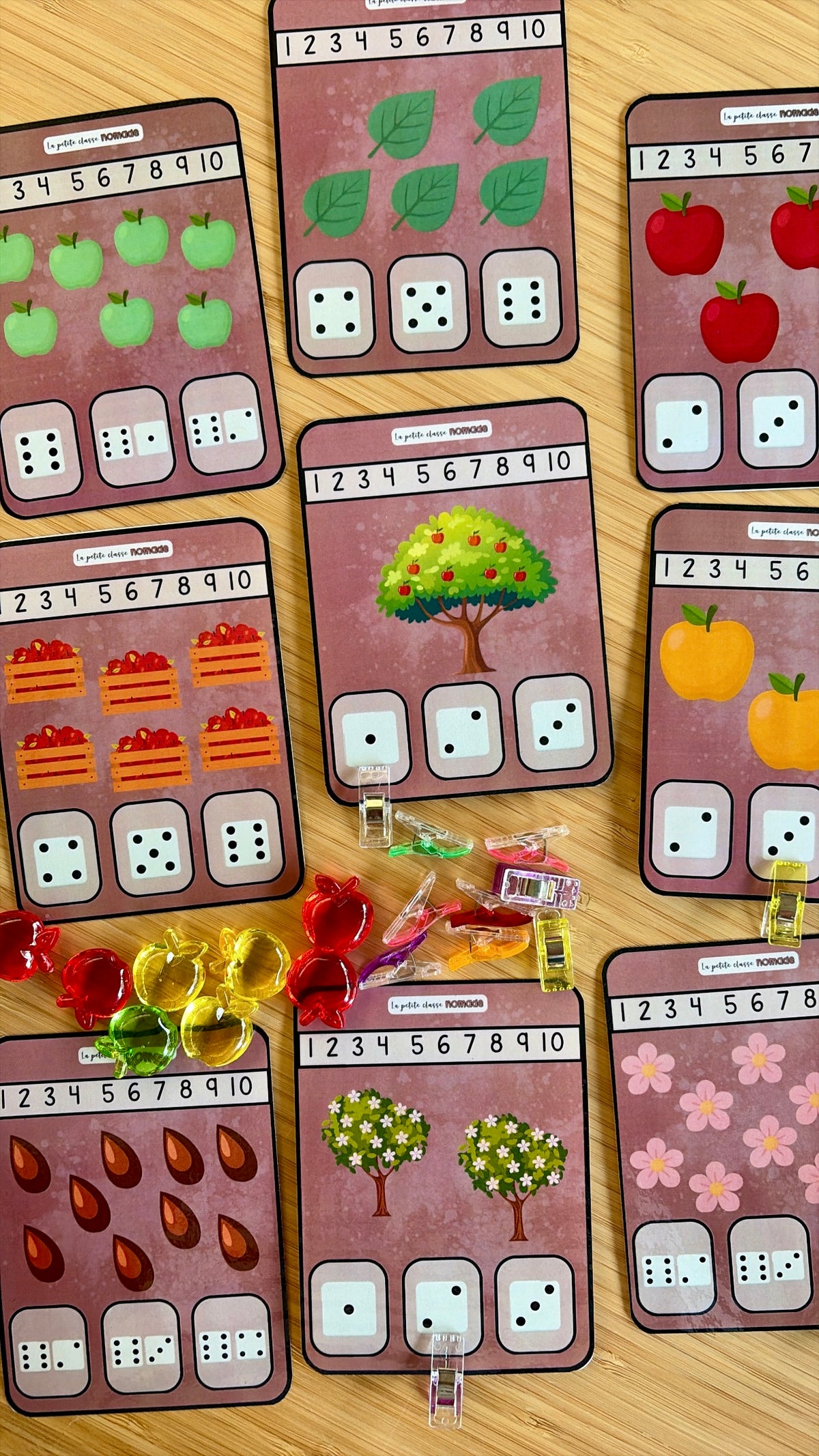 Cartes - Compte les pommes
