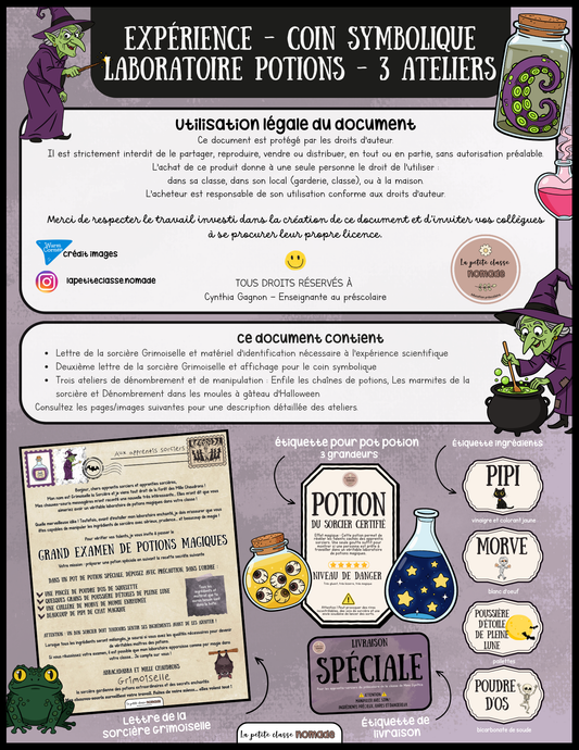 Expérience - Coin symbolique - 3 ateliers