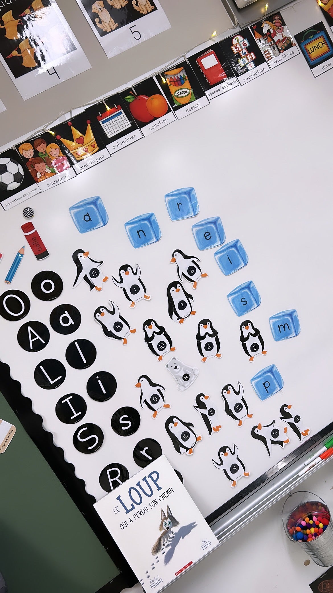 Manchots numérotés