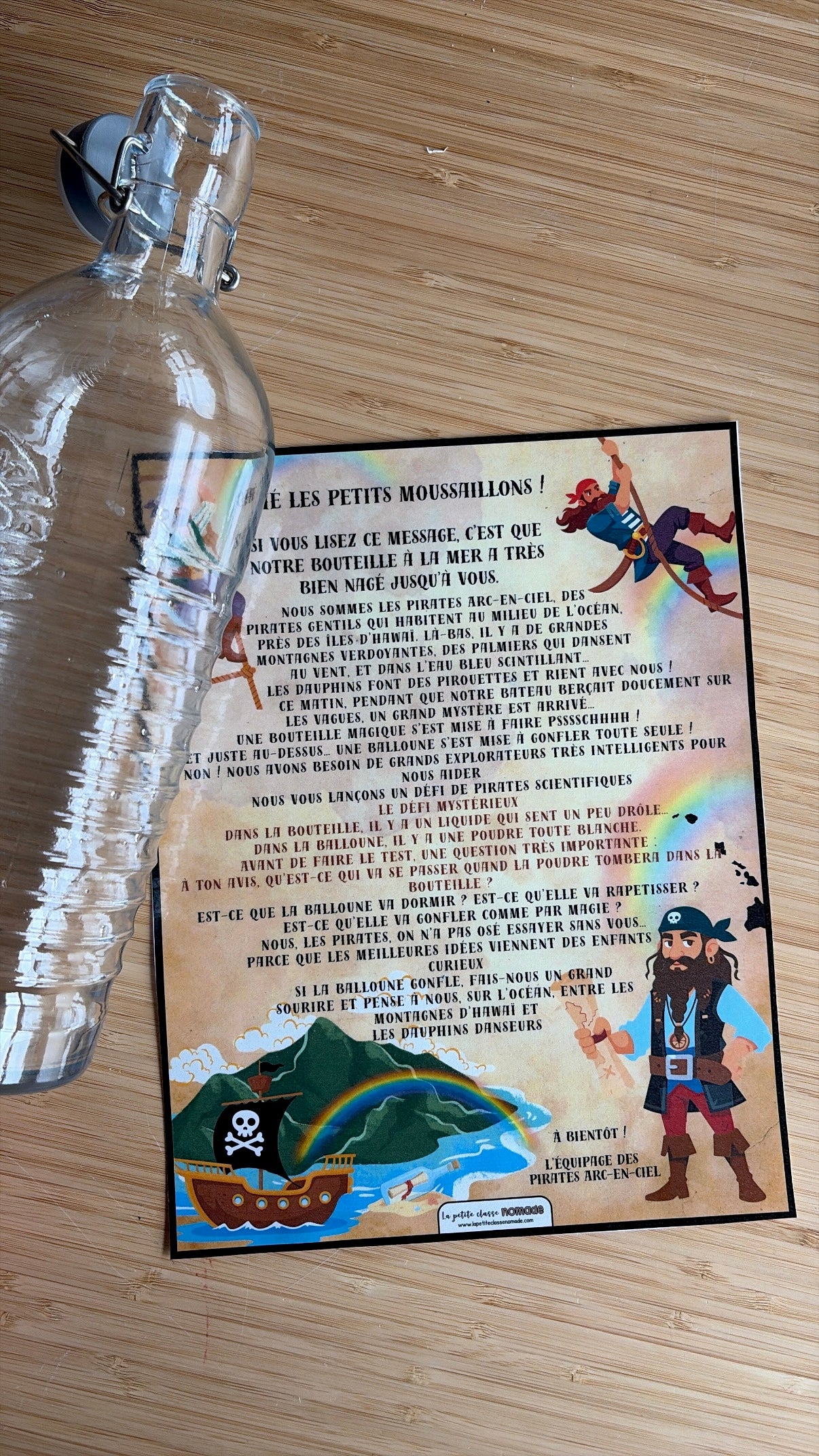 Expérience - Une bouteille à la mer - Pirates