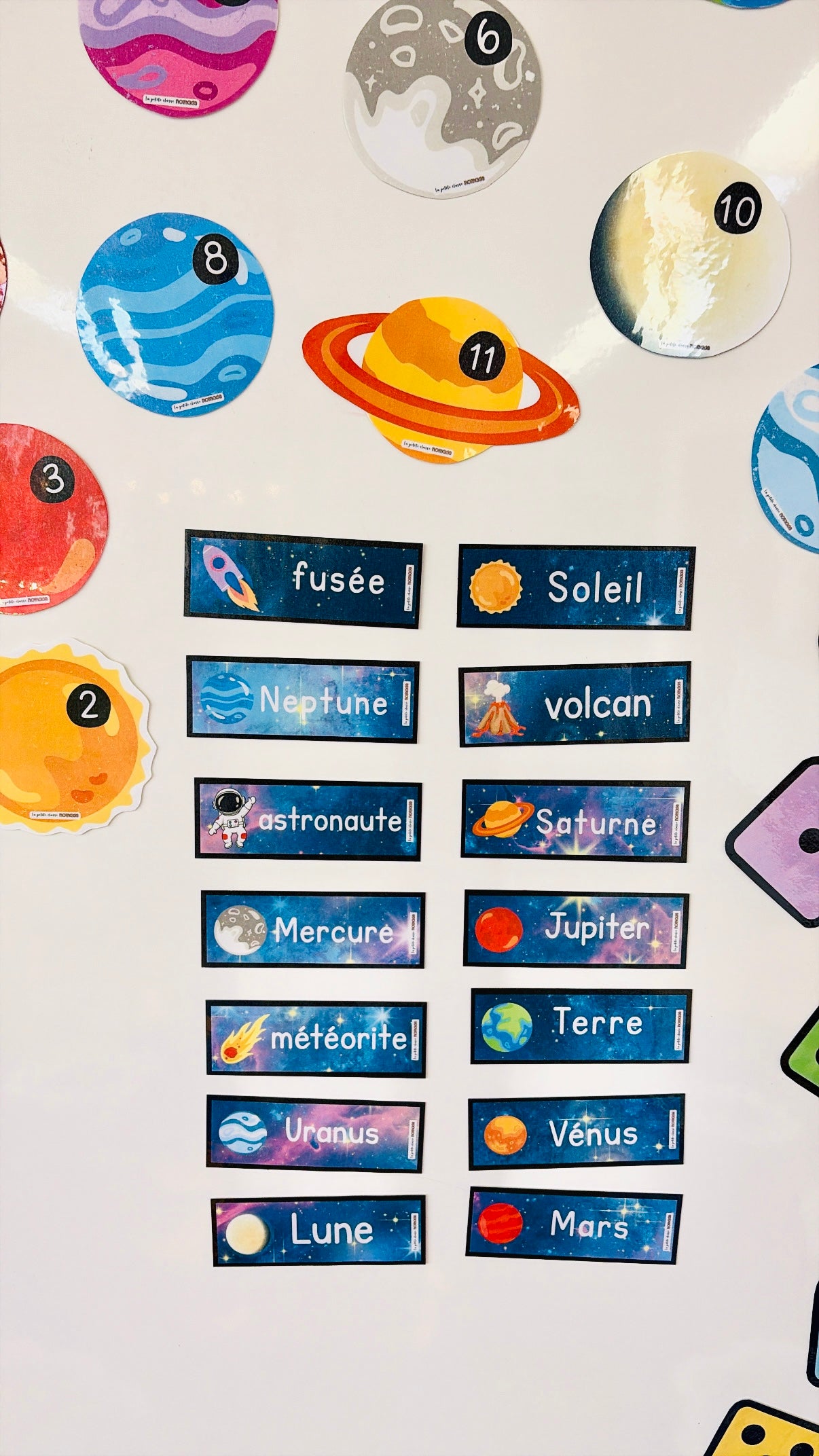 Mini-mots imagés à écrire - Espace