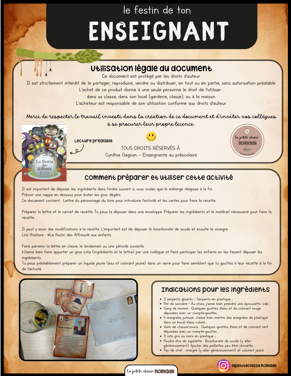 Le festin de ton enseignant / parent